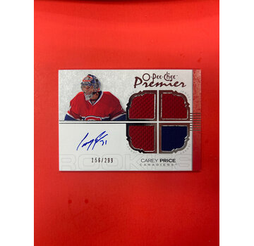 UPPER DECK 2007-08 O-PEE-CHEE PREMIER CAREY PRICE ROOKIE JERSEY AUTO /299