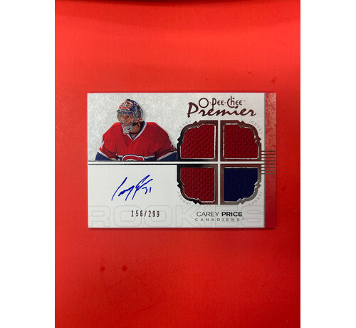 UPPER DECK 2007-08 O-PEE-CHEE PREMIER CAREY PRICE ROOKIE JERSEY AUTO /299