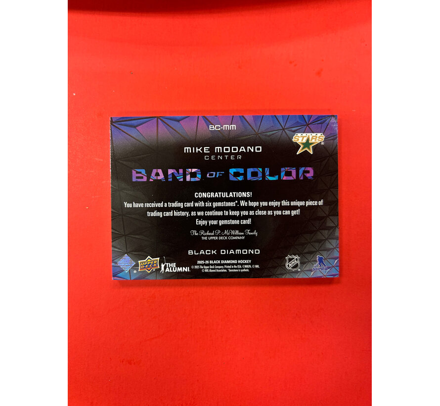 2025-26 UPPER DECK BLACK DIAMOND MIKE MODANO BAND OF COLOR /25