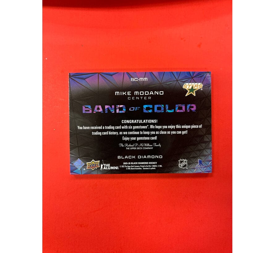 2025-26 UPPER DECK BLACK DIAMOND MIKE MODANO BAND OF COLOR /25