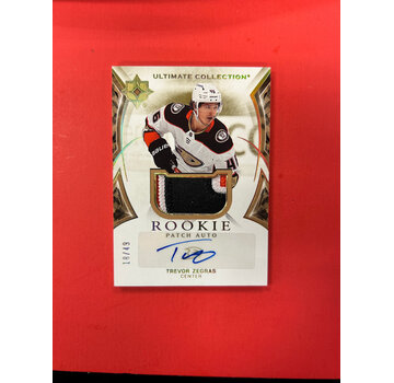 UPPER DECK 2021-22 UPPER DECK ULTIMATE TREVOR ZEGRAS ROOKIE PATCH AUTO /49