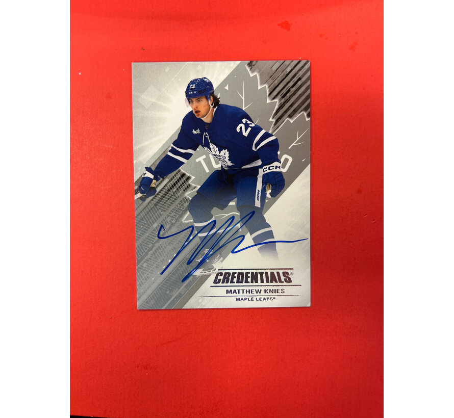 2024-25 UPPER DECK CREDENTIALS MATTHEW KNIES AUTOGRAPH