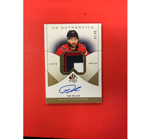 UPPER DECK 2024-25 SP AUTHENTIC TOM WILSON UD AUTHENTICS PATCH AUTO /49