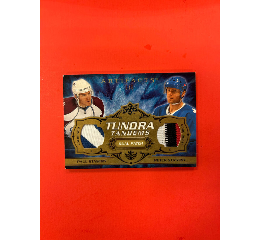 2008-09 UPPER DECK ARTIFACTS PETER/ PAUL STASTNEY TUNDRA TANDEMS PATCHES /5