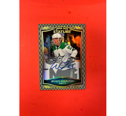 UPPER DECK 2023-24 UPPER DECK STATUR WYATT JOHNSTON AUTOGRAPH SILVER