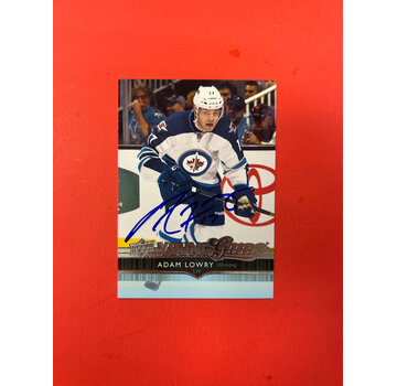 UPPER DECK 2014-15 UPPER DECK SERIES 1 ADAM LOWRY YOUNG GUNS AUTOGRAPHED