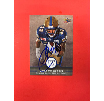 UPPER DECK 2016 UPPER DECK CFL ANDREW HARRIS AUTOGRAPHED IN PERSON