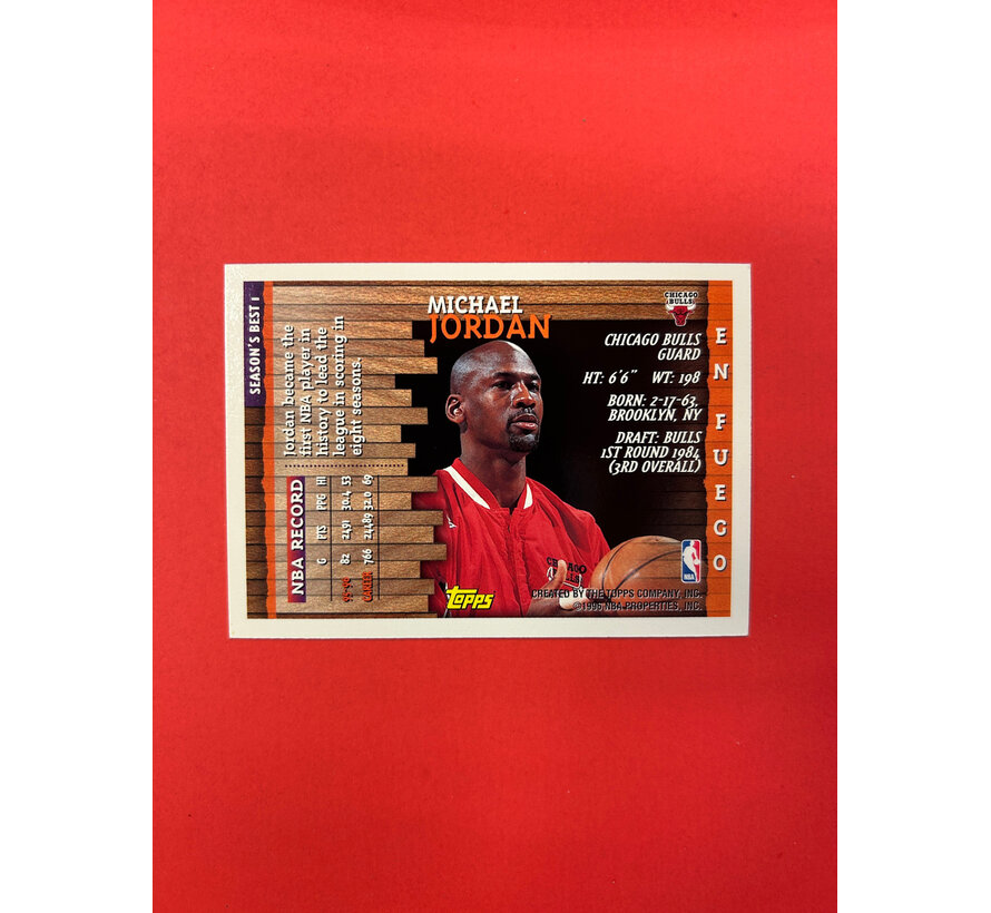 1996 TOPPS MICHAEL JORDAN EN FUEGO SP