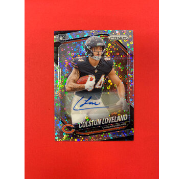 PANINI 2025 PANINI PRIZM COLSTON LOVELAND NO HUDDLE ROOKIE AUTOGRAPH SILVER DISCO