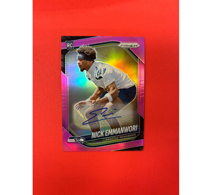 2025 PANINI PRIZM NICK EMMANWORI PINK AUTOGRAPHS