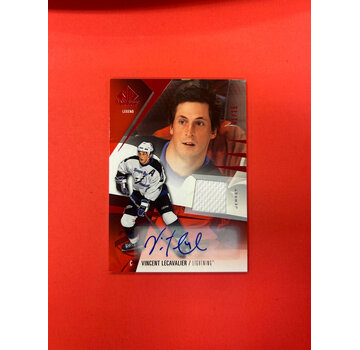 UPPER DECK 2023-24 SP GAME USED VINCENT LECAVALIER LEGEND JERSEY AUTO /15
