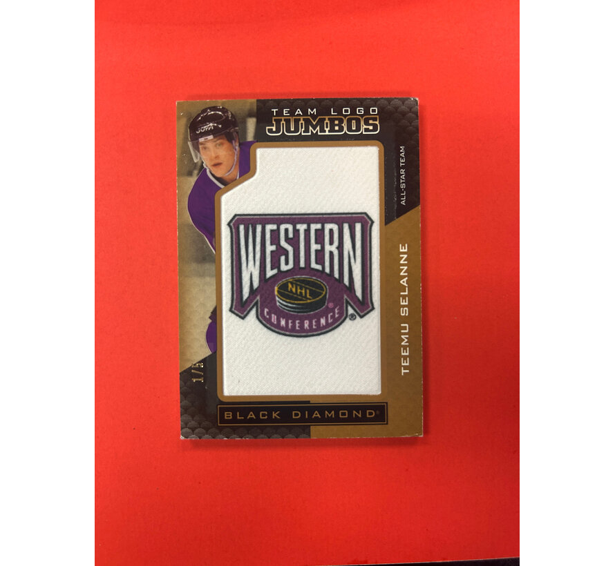 2021-22 UPPER DECK BLACK DIAMOND TEEMU SELANNE ALL STAR PATCH /5