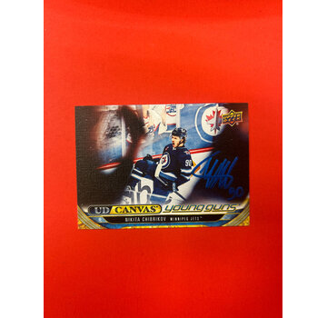 UPPER DECK 2024-25 UPPER DECK SERIES 1 NIKITA CHIBRIKOV YOUNG GUNS CANVAS AUTOGRAPHED