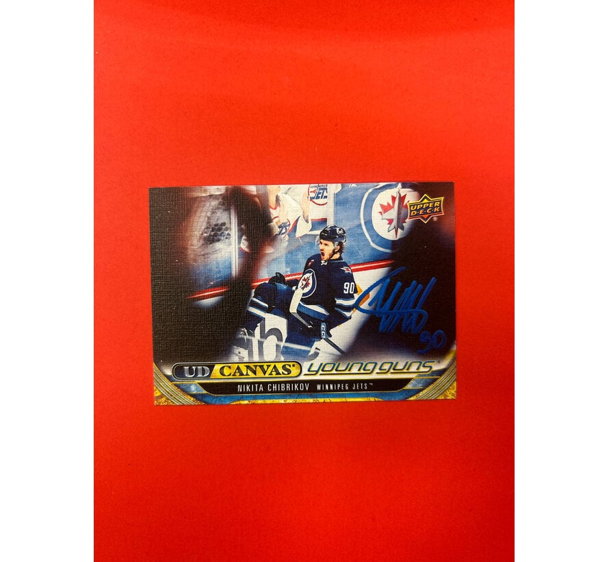 2024-25 UPPER DECK SERIES 1 NIKITA CHIBRIKOV YOUNG GUNS CANVAS AUTOGRAPHED
