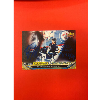 UPPER DECK 2024-25 UPPER DECK SERIES 1 NIKITA CHIBRIKOV AUTOGRAPHED INSCRIBED NHL DEBUT DATES