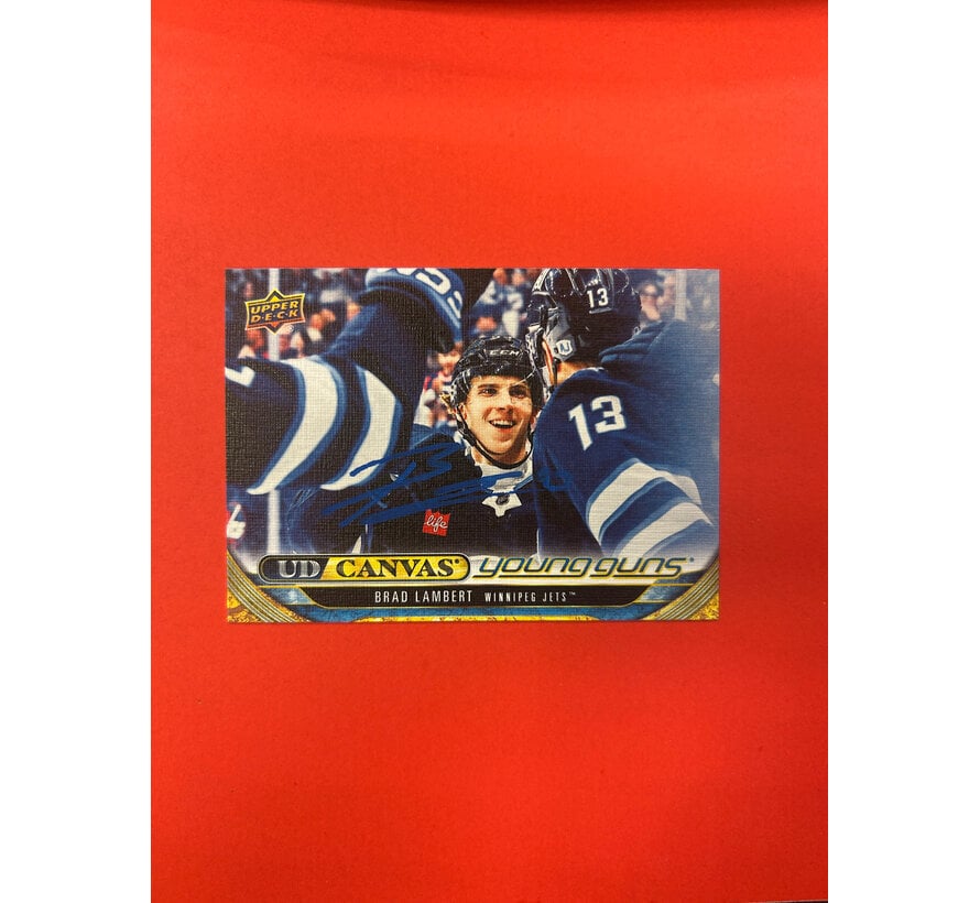 2024-25 UPPER DECK SERIES 1 BRAD LAMBERT YOUNG GUNS CANVAS AUTOGRAPHED