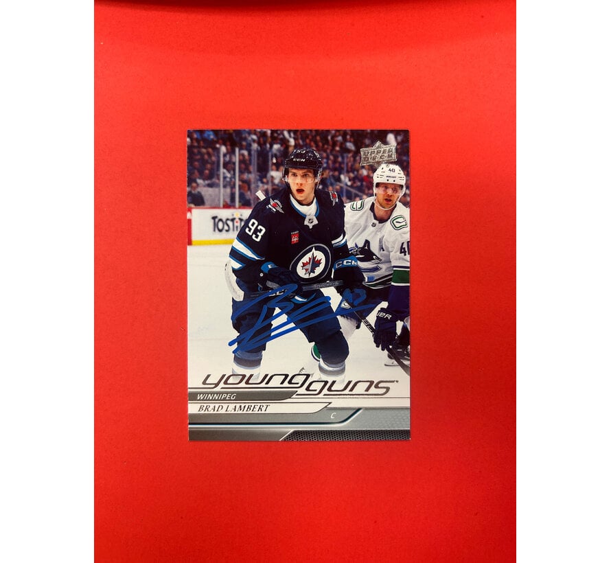2024-25 UPPER DECK SERIES 1 BRAD LAMBERT YOUNG GUNS AUTOGRAPHED