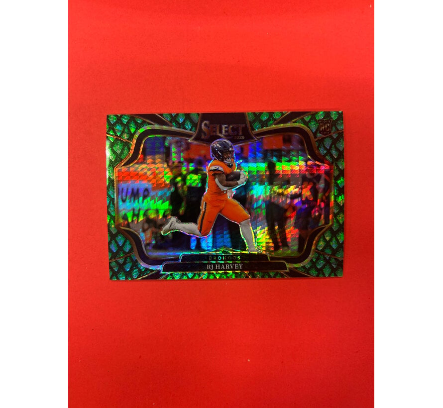 2025 PANINI SELECT RJ HARVEY DRAGONSCALE FIELD LEVEL ROOKIE /50