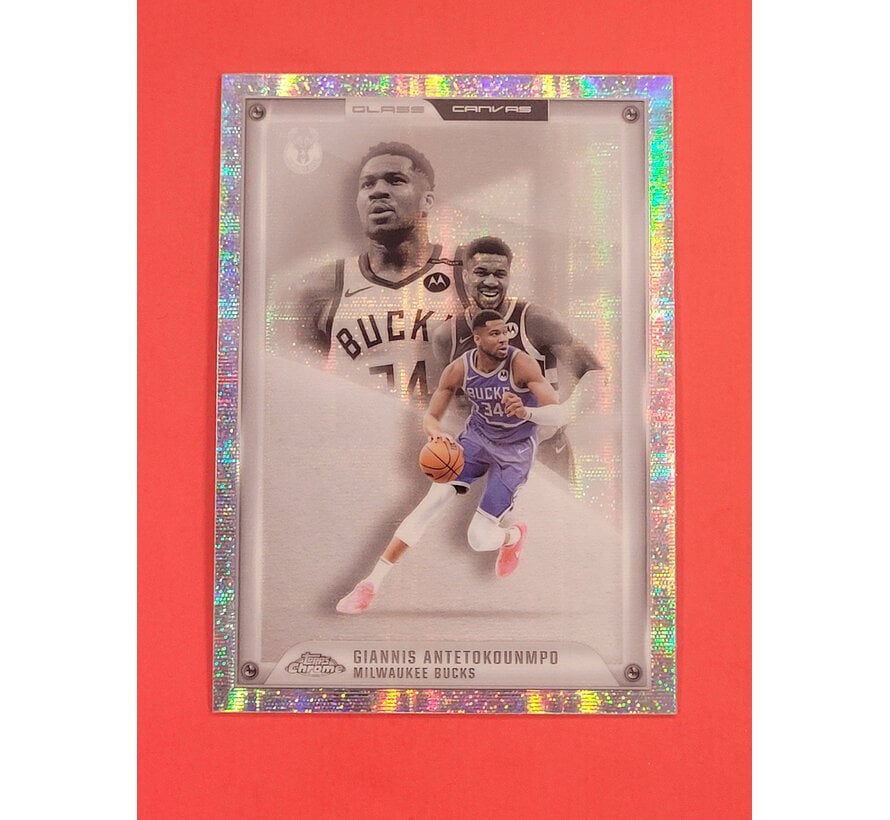 2025 TOPPS CHROME GIANNAS ANTETOKOUNMPO GLASS CANVAS