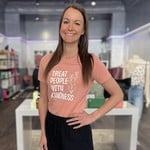 Heather Sunset Treat People with Kindness Graphic Tee
