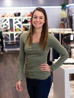 Olive V-Neck Long Sleeve Top