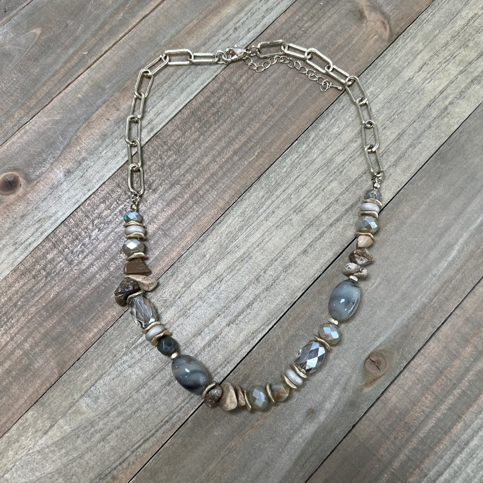 Stone and Bead Necklace
