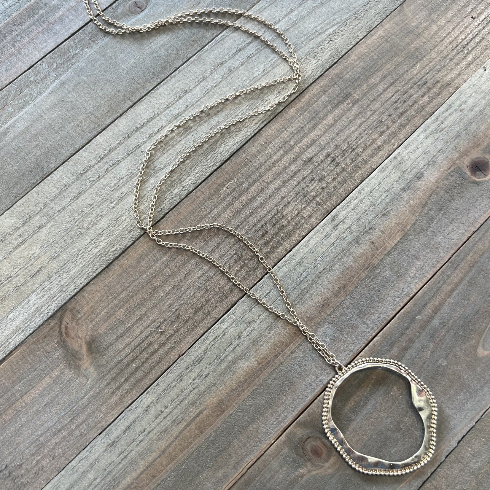 Gold Hammered Necklace