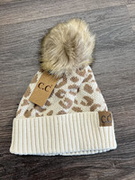 Leopard Pom Beanie