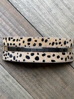 Leather Leopard  Barrette