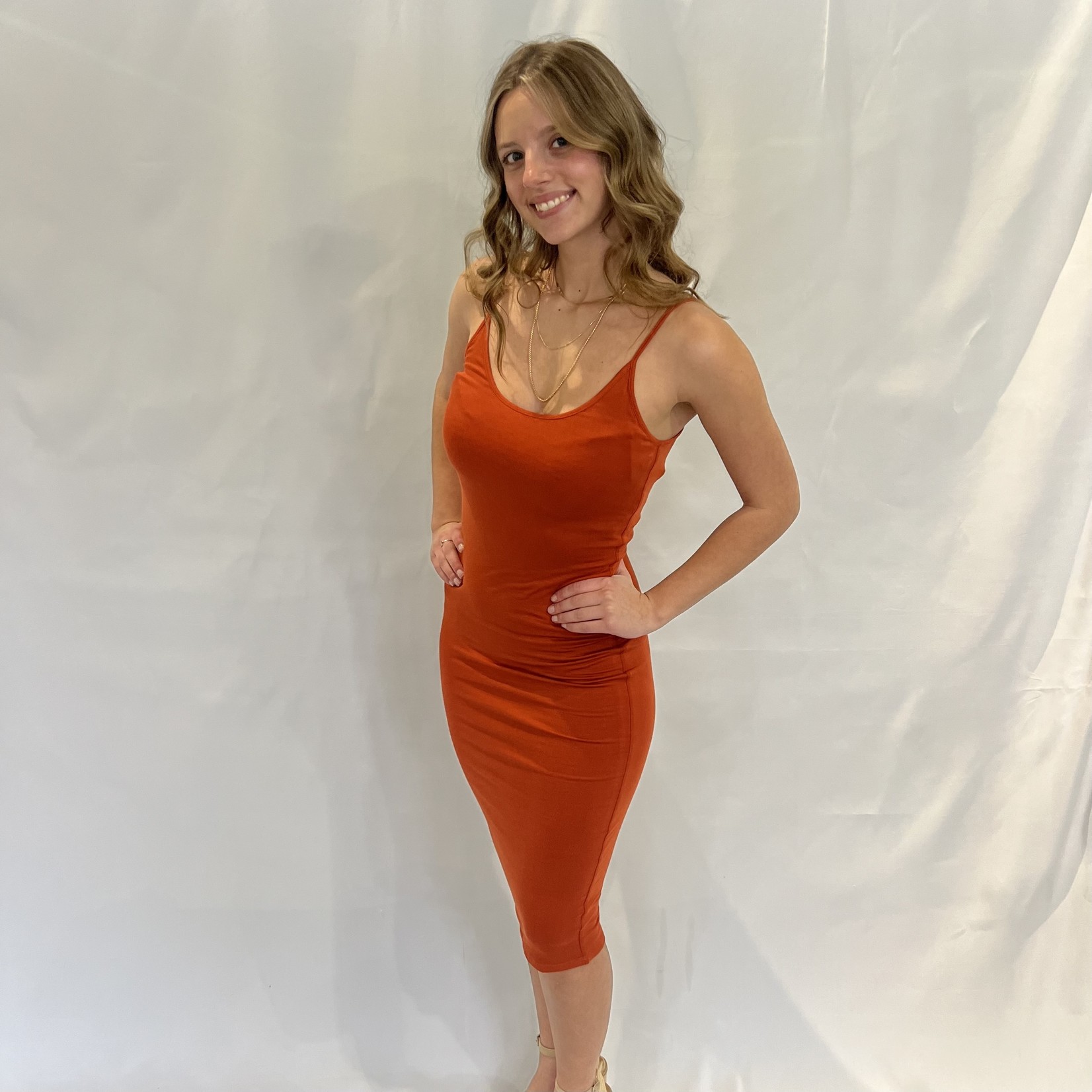 Sofie Bodycon Dress - Burnt Orange