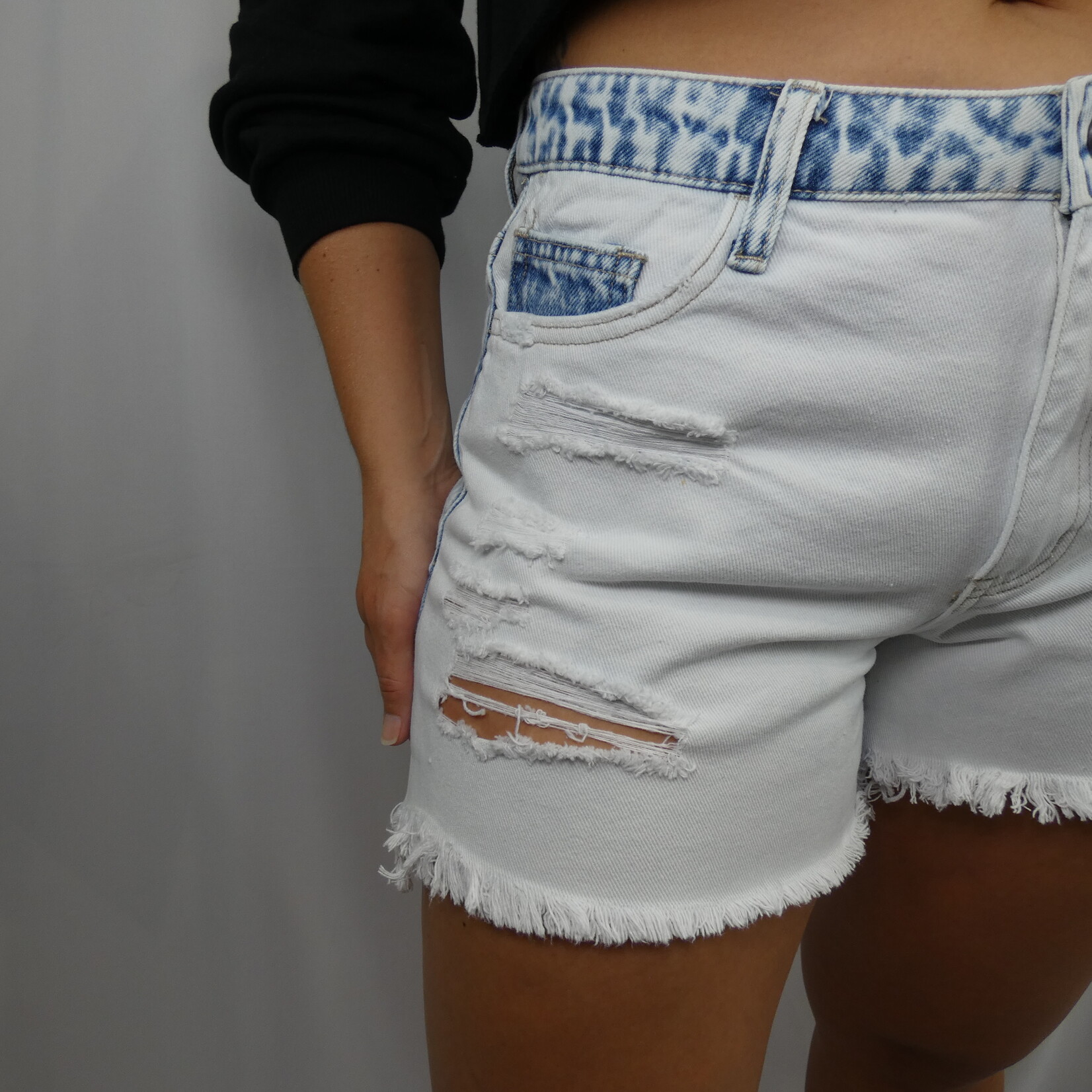 High Rise Contrast Shorts