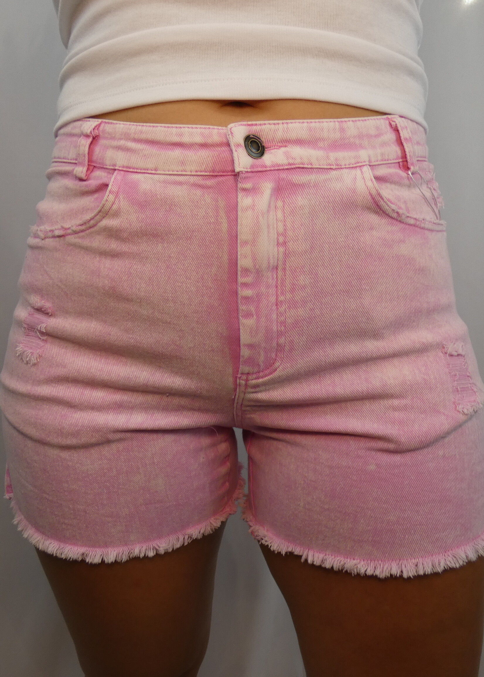 High Rise Lucy Shorts - Washed Pink