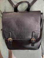 Black Backpack with Front Flap