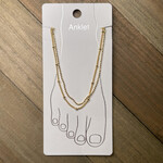 Double Gold Chain Anklet