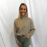Kari Mock Neck Sweater - Taupe