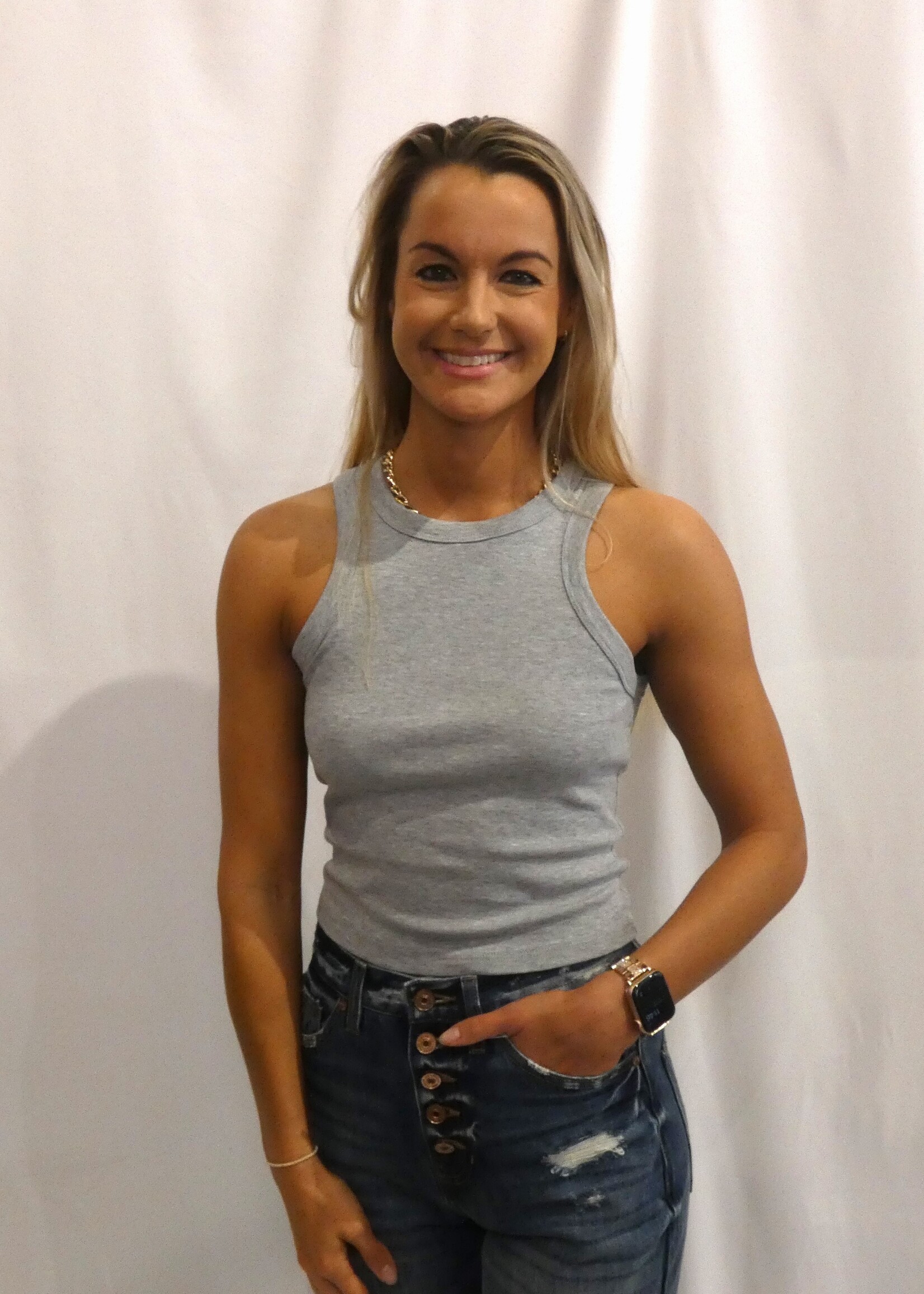 Muscle Crop Top - Athletic Heather