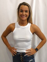 Muscle Crop Top - White