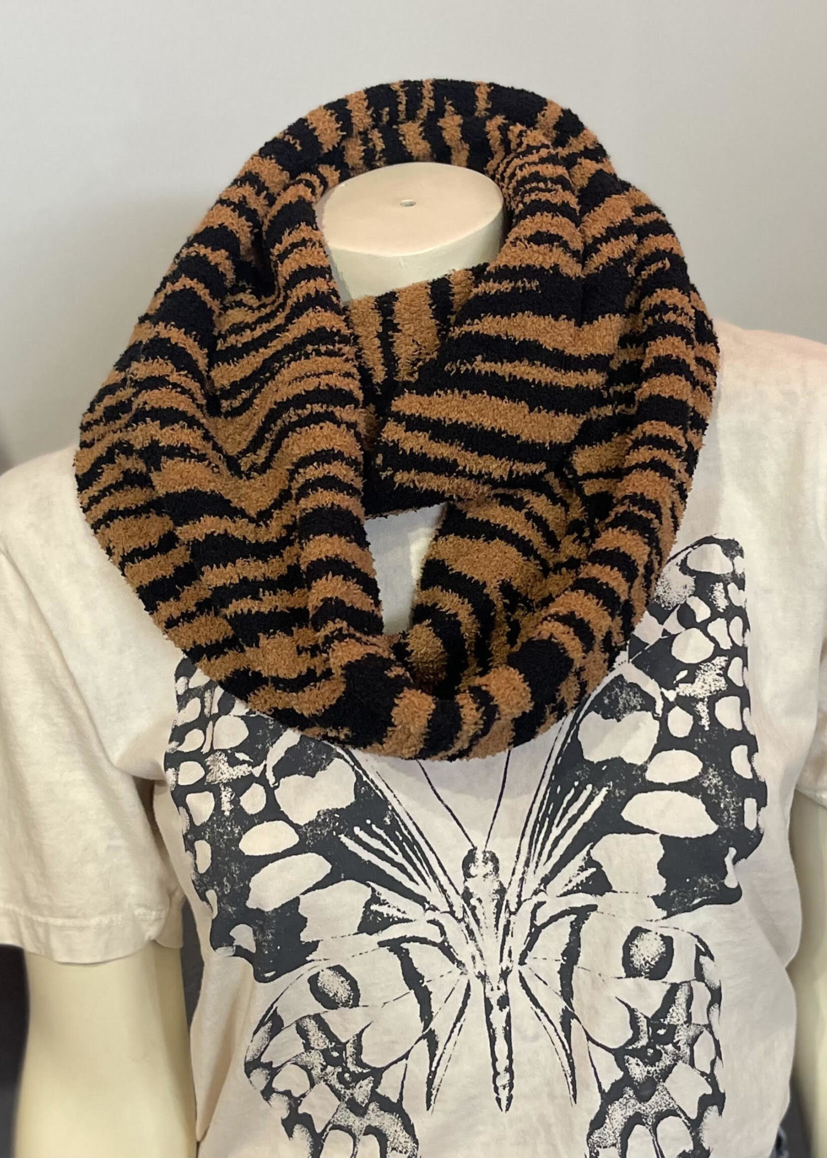 Brown & Black Zebra Scarf