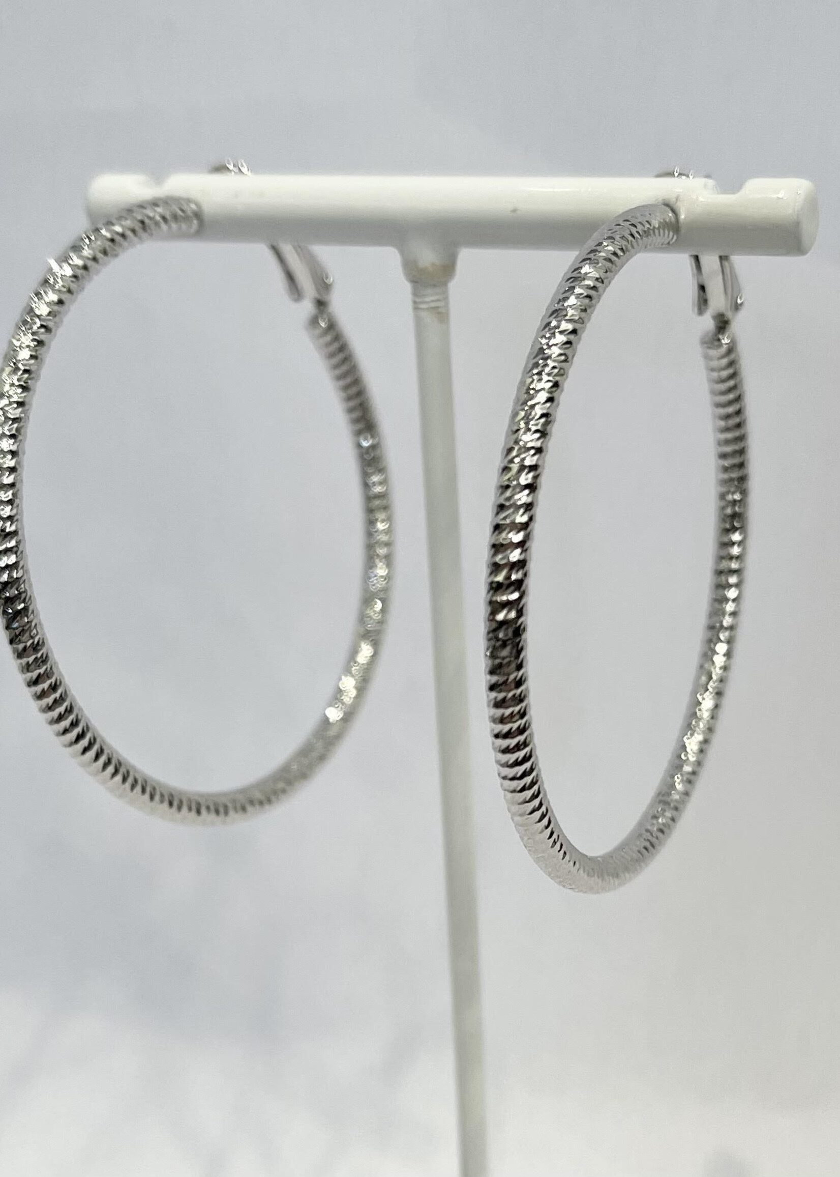 Medium Shimmering Twist Hoops