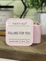 Falling For You Candle 8 oz Pink Tin
