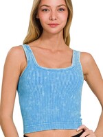 Washed Square Neck with Pads - Multiple Colors