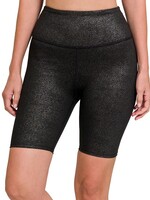 Glitter Biker Shorts - Black