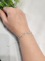 Silver Paperclip Adjustable Bracelet