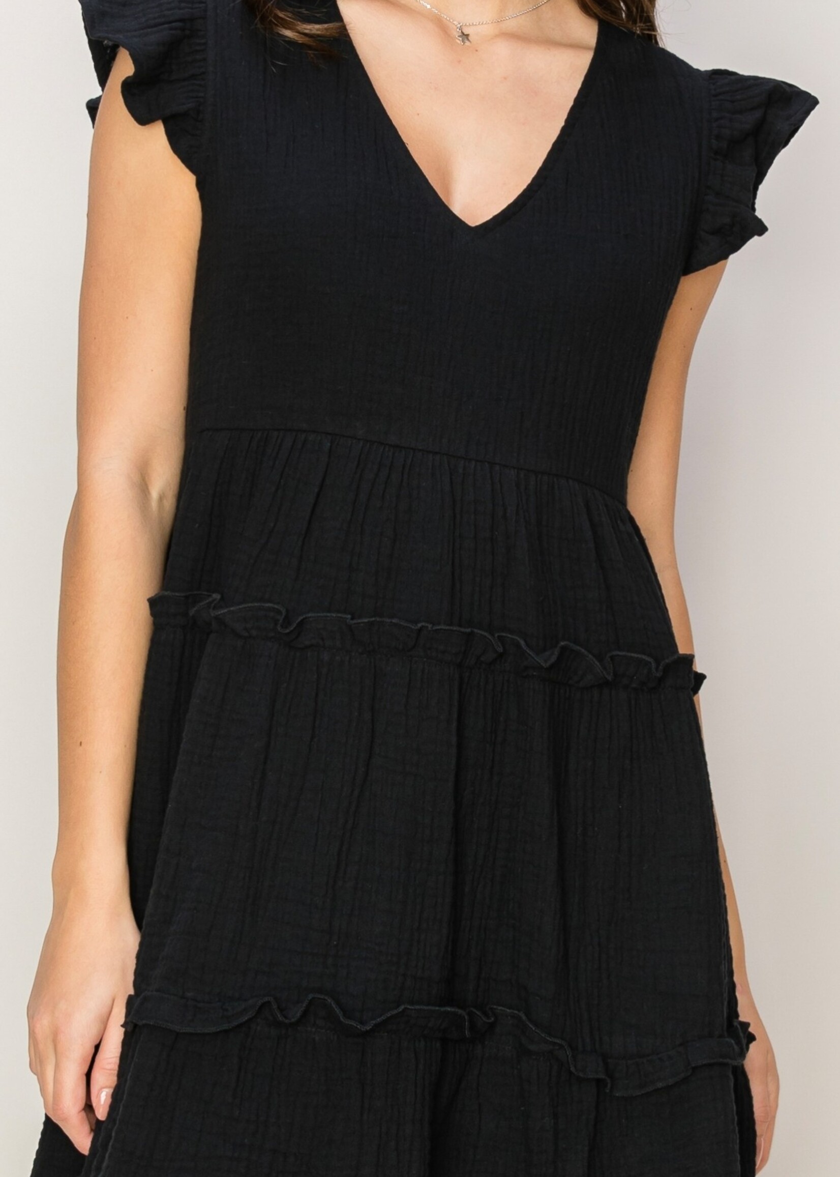 Looking Flirty Mini Dress - Black