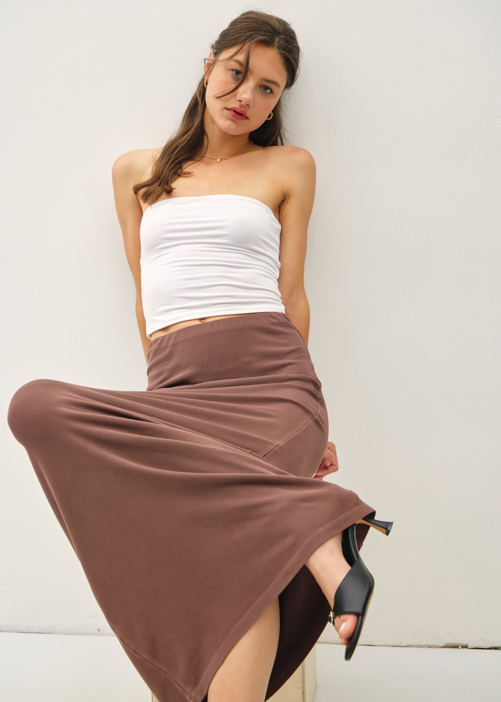 Maxi Pencil Skirt - Choco