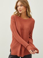 Jessie Boyfriend Sweater - Brick