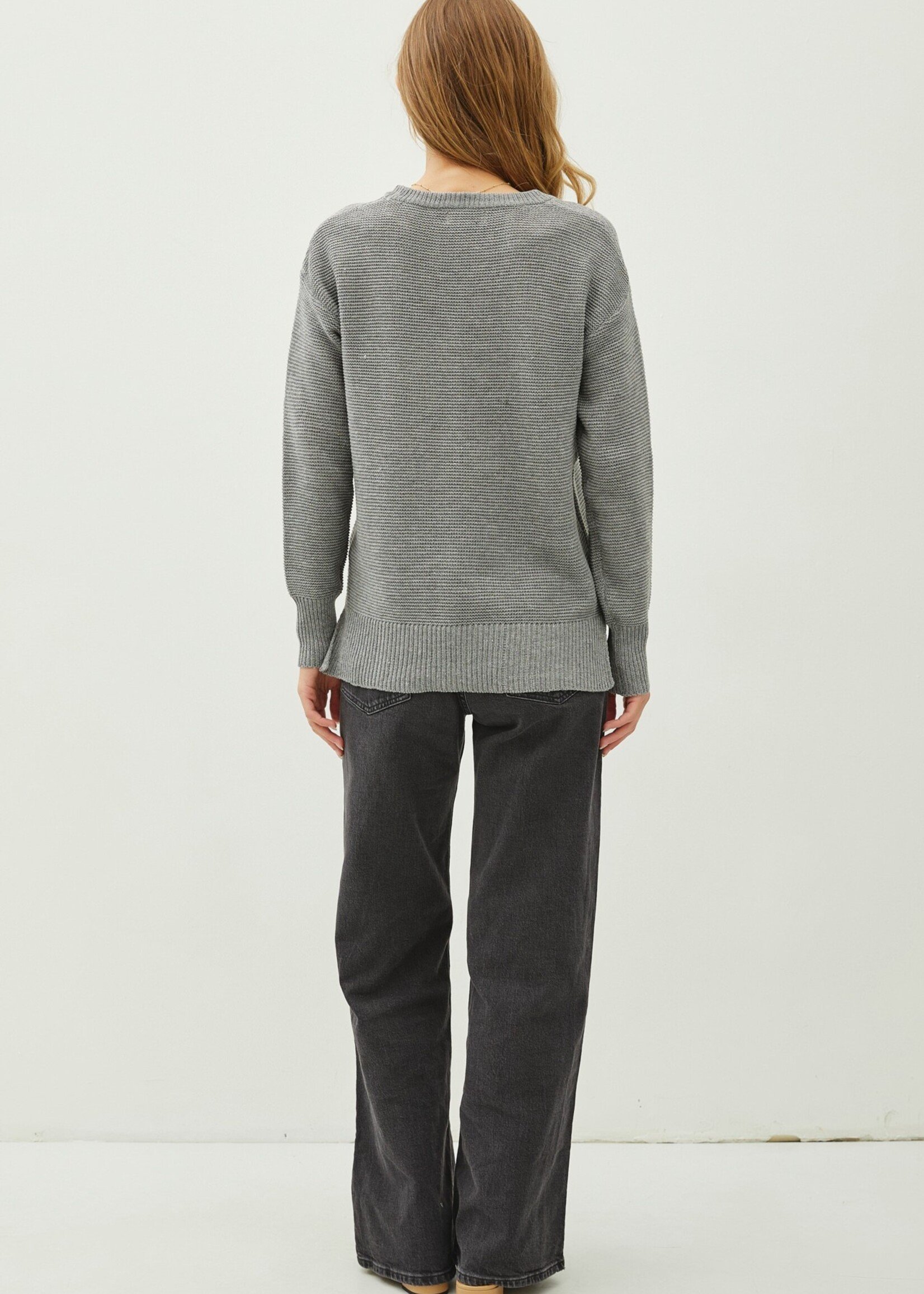 Jessie Boyfriend Sweater - H. Charcoal