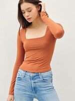 Luna Square Neck Long Sleeve - Bisque