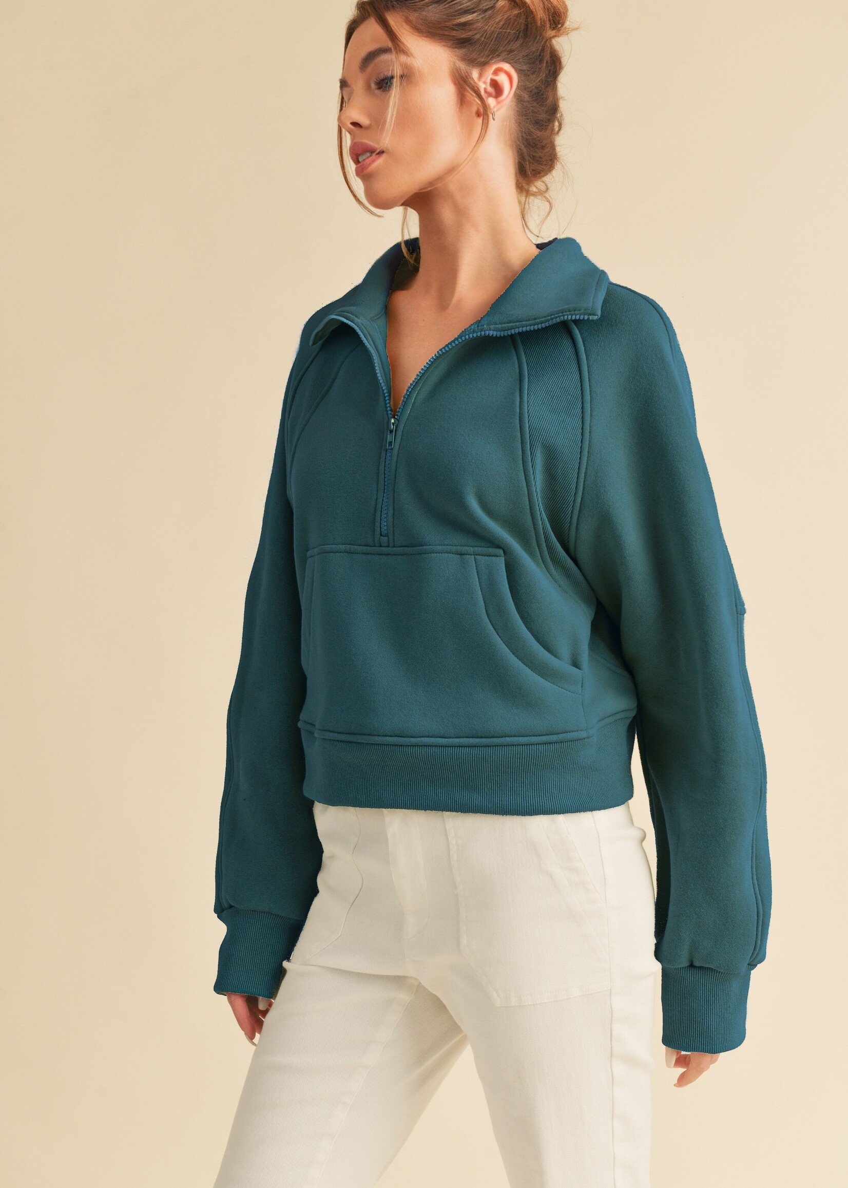 Kenzie Half Zip - Teal