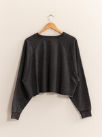 Black Crop Sweatshirt